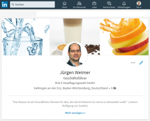 LinkedIn-Profil Jürgen Weimer
